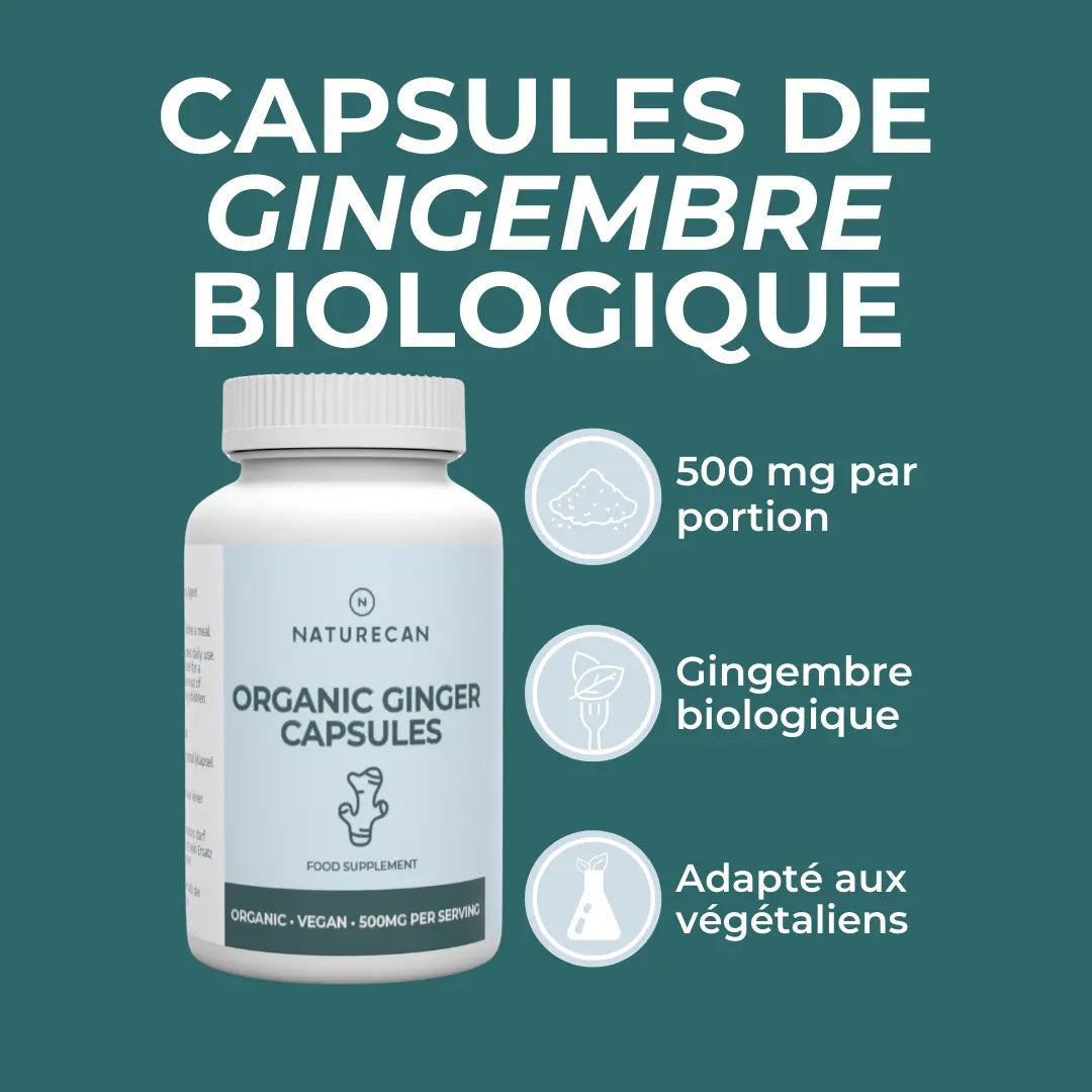 Supplément de gingembre biologique