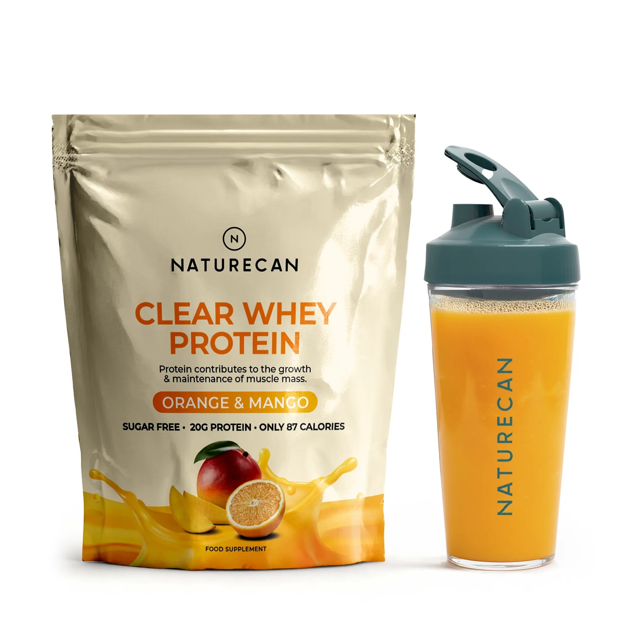 Isolat de whey aux fruits orange