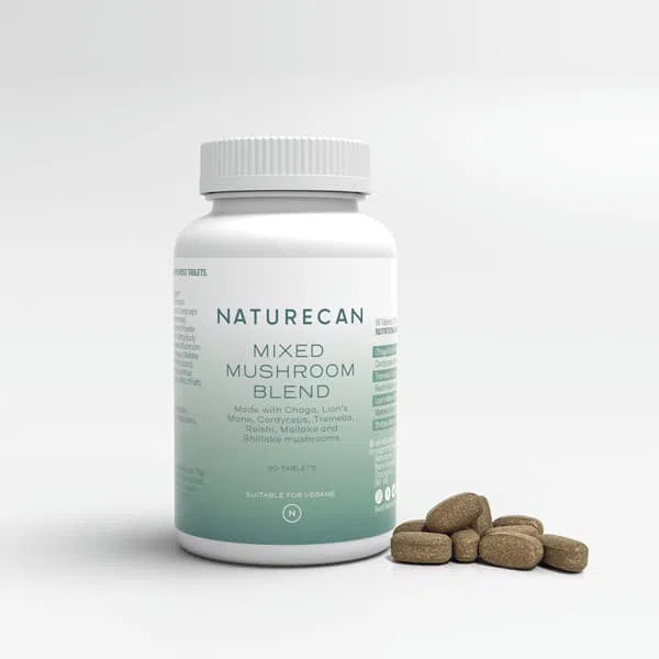 Complexe champignons comprimés avec Lions Mane, Chaga et Reishi