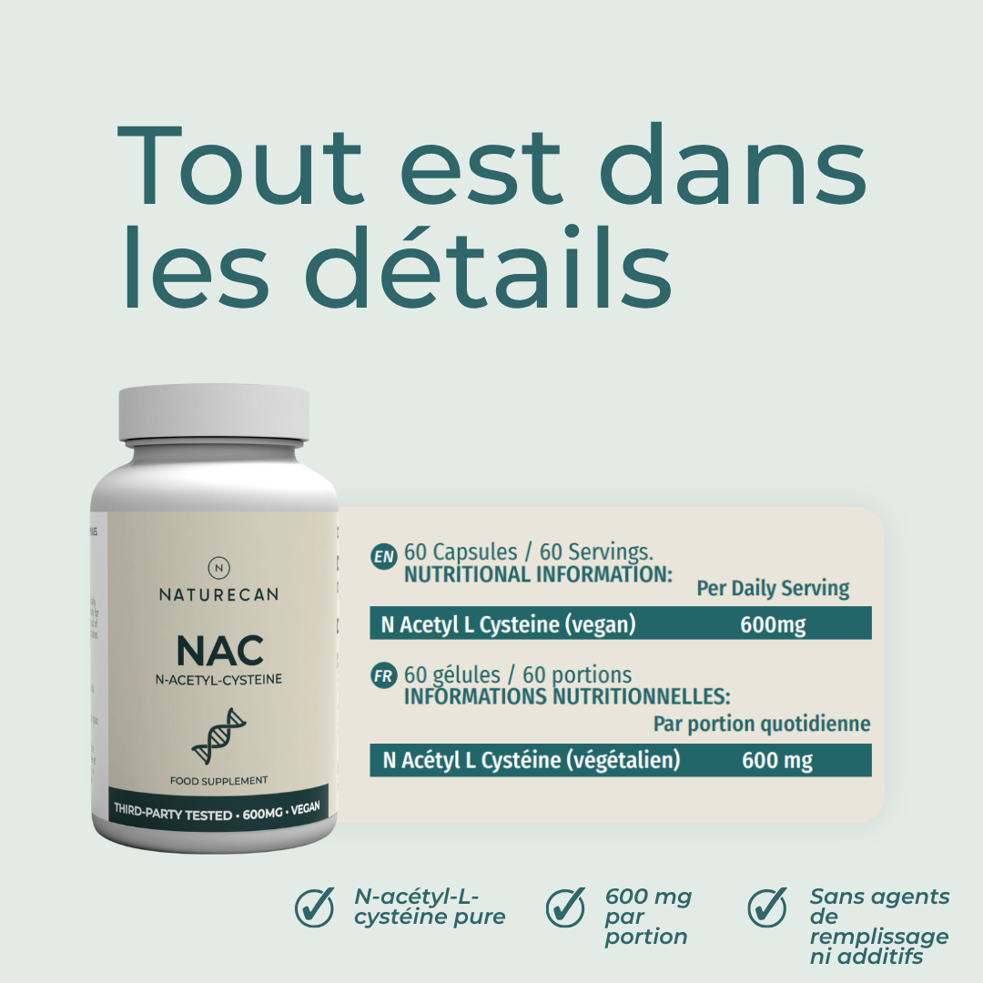 NAC N-acétylcystéine capsules