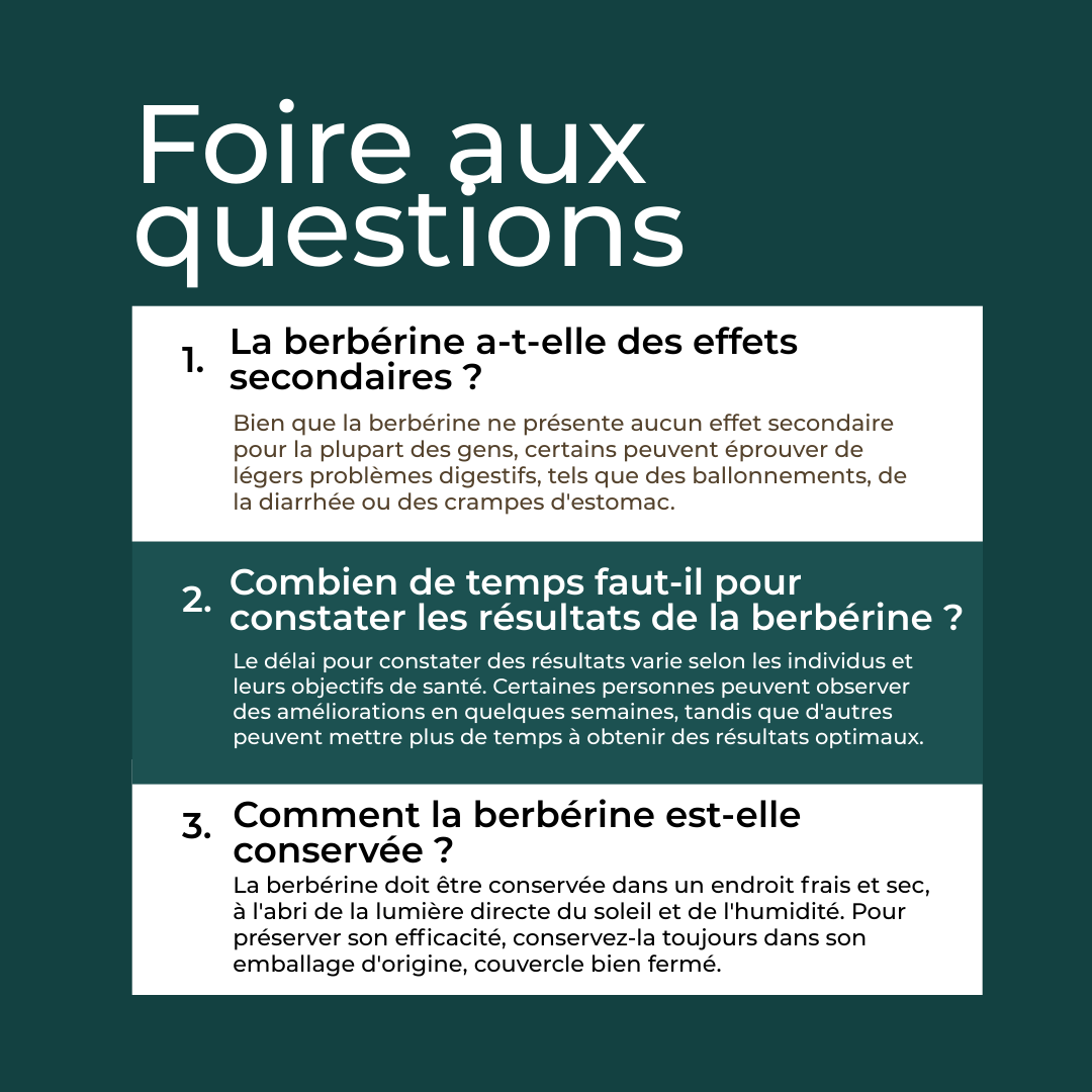 Berbérine effets secondaires