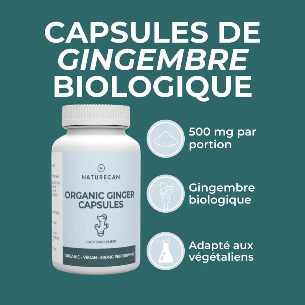 Supplément de gingembre biologique