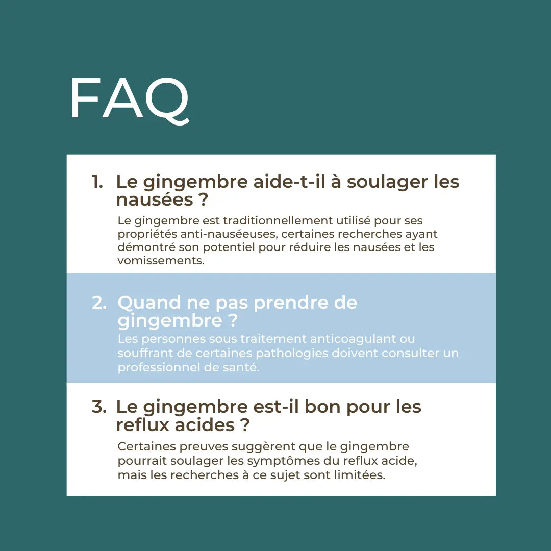 Supplément de gingembre biologique