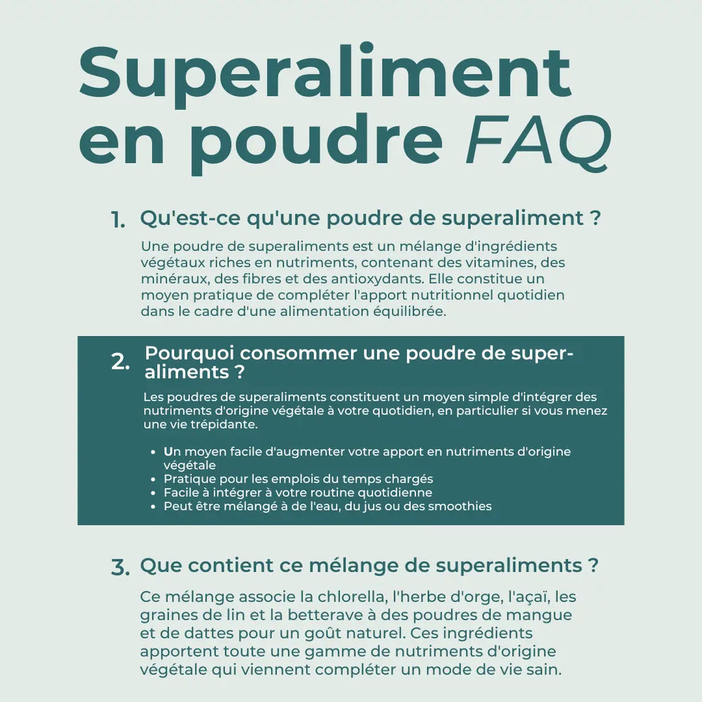 Poudre de Superaliments Bio