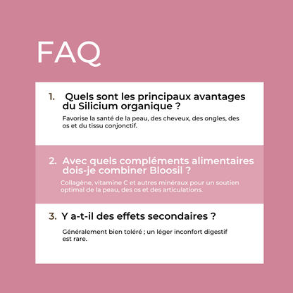 Supplément de silice FAQ