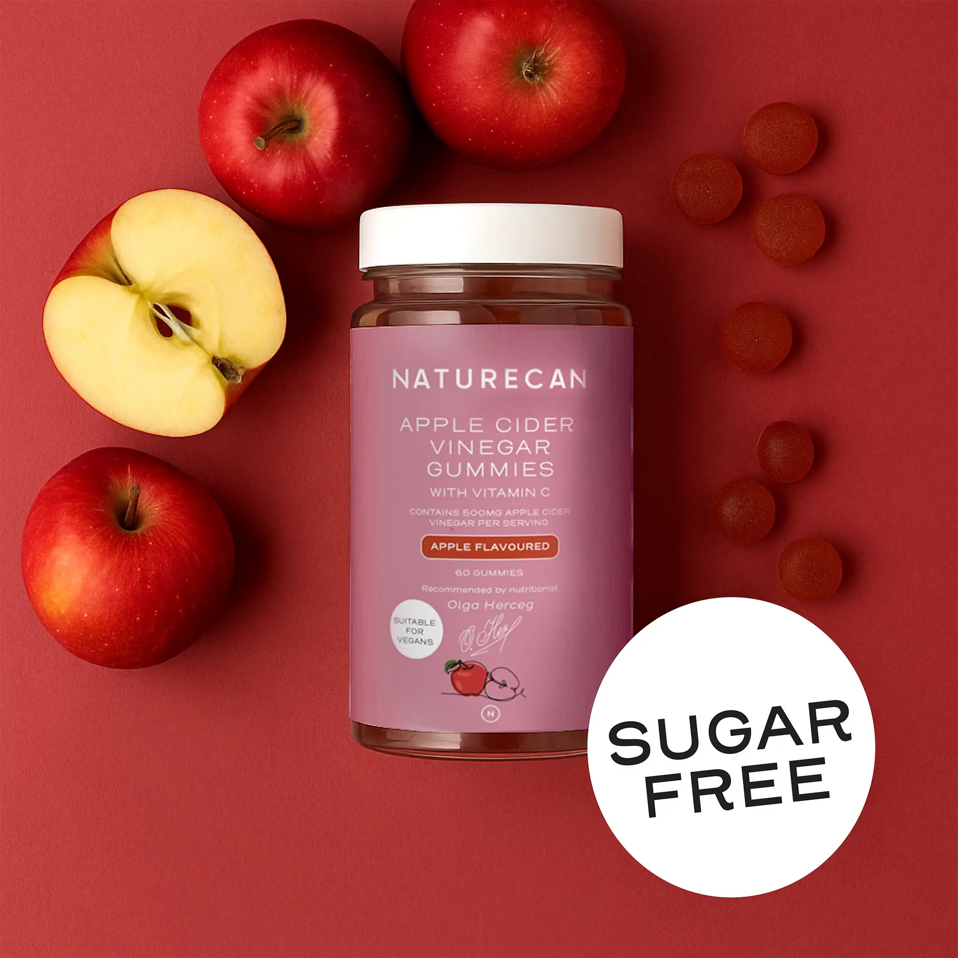 Bonbons au vinaigre de cidre de pomme naturecan