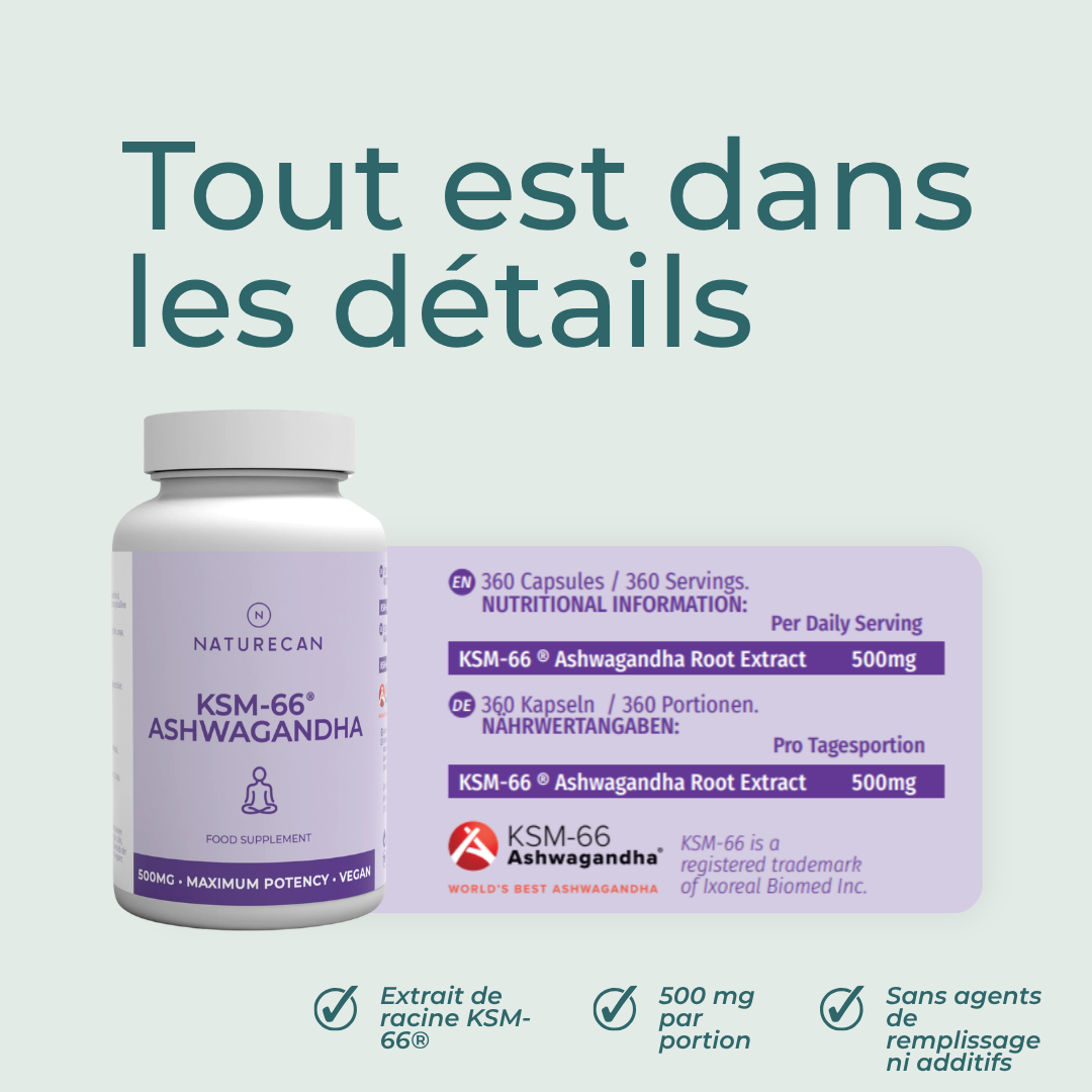 Capsules Ashwagandha KSM-66® ingredients
