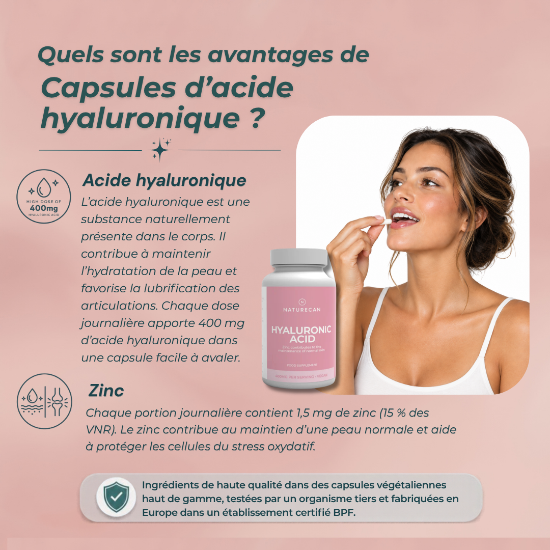 avantages Capsules d'acide hyaluronique