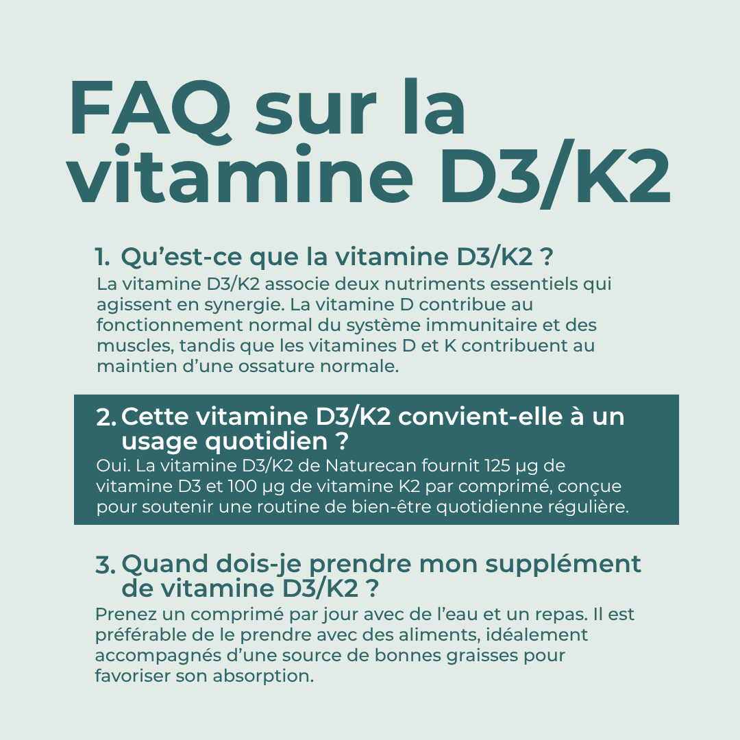 FAQ Vitamine D3 & K2