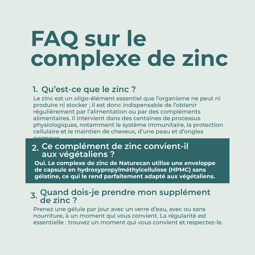 FAQ zinc