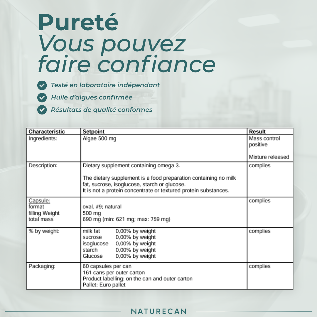 Omega-3 Vegan en Capsules pureté