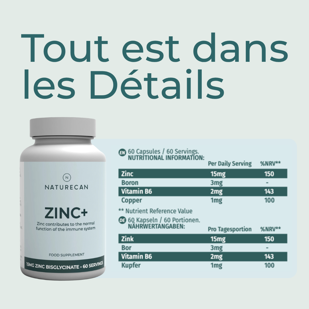 Complément alimentaire à base de Zinc naturecan