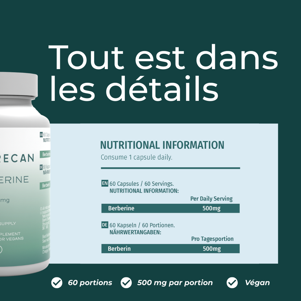 Berbérine capsules naturecan