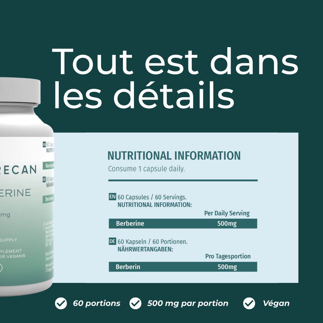 Berbérine capsules naturecan