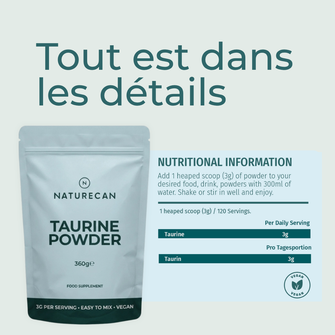 Poudre de taurine ingredients