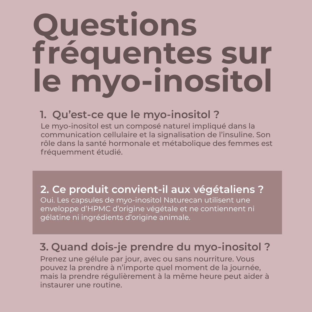Gélules de Myo-Inositol FAQ