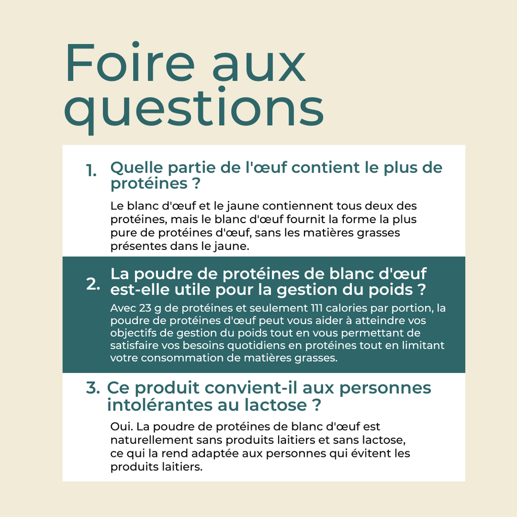 questions sur les protéines en poudre