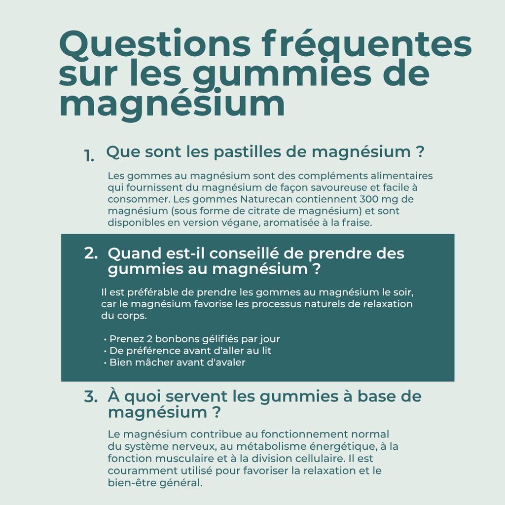 Bonbons au magnésium Naturecan
