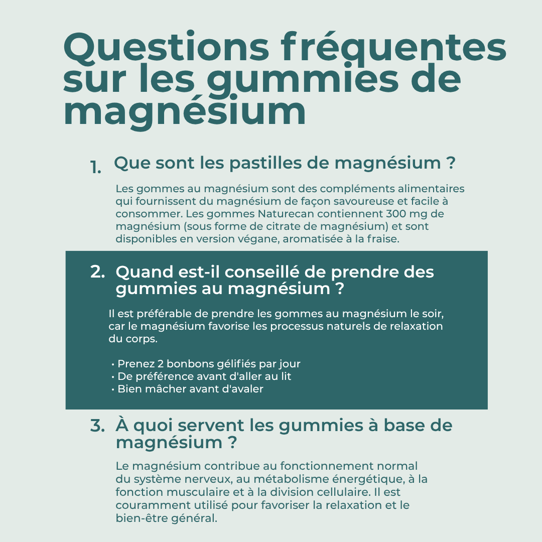 Bonbons au magnésium Naturecan