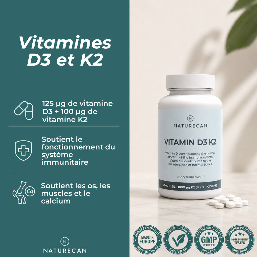 Vitamine D3 & K2 avantages