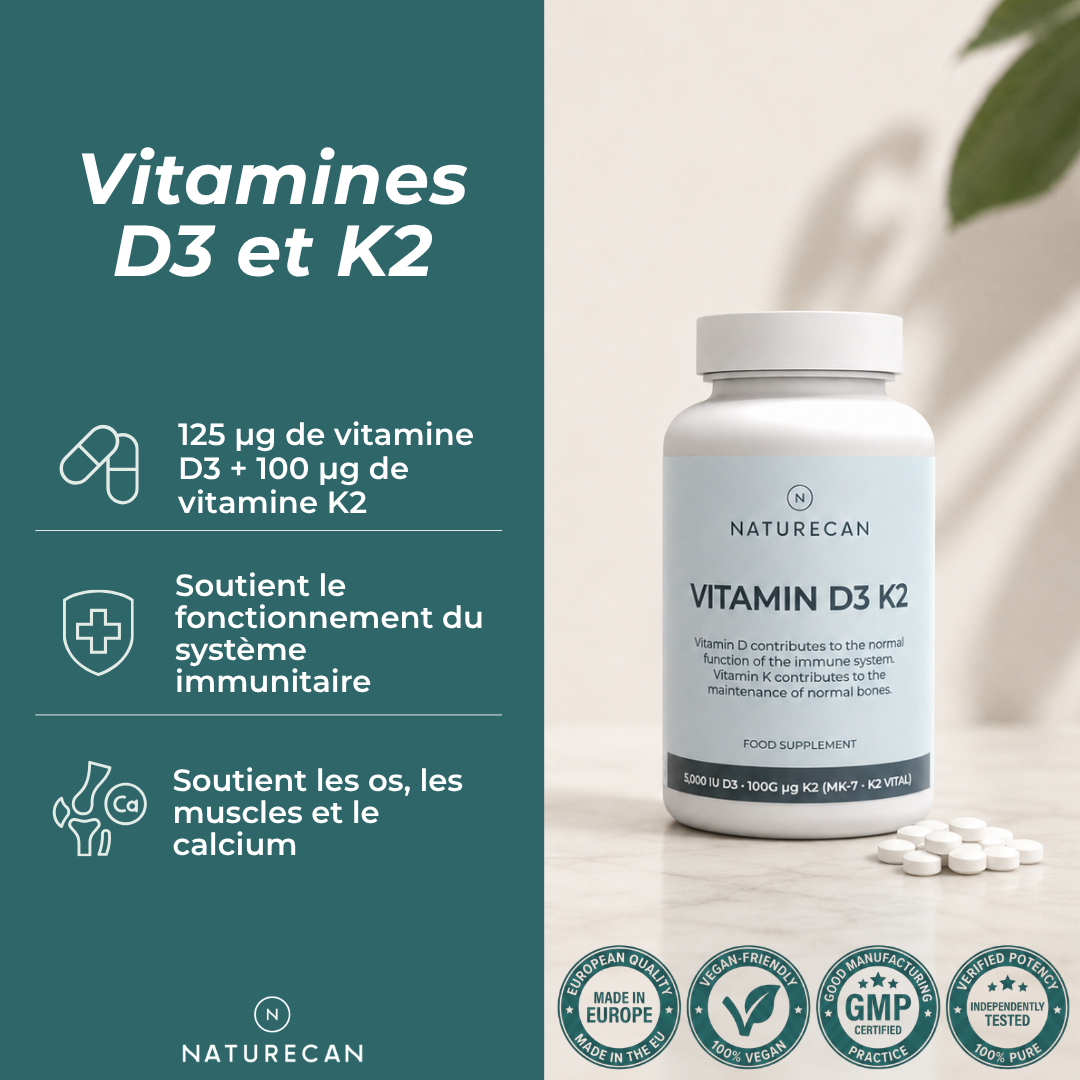 Vitamine D3 & K2 avantages