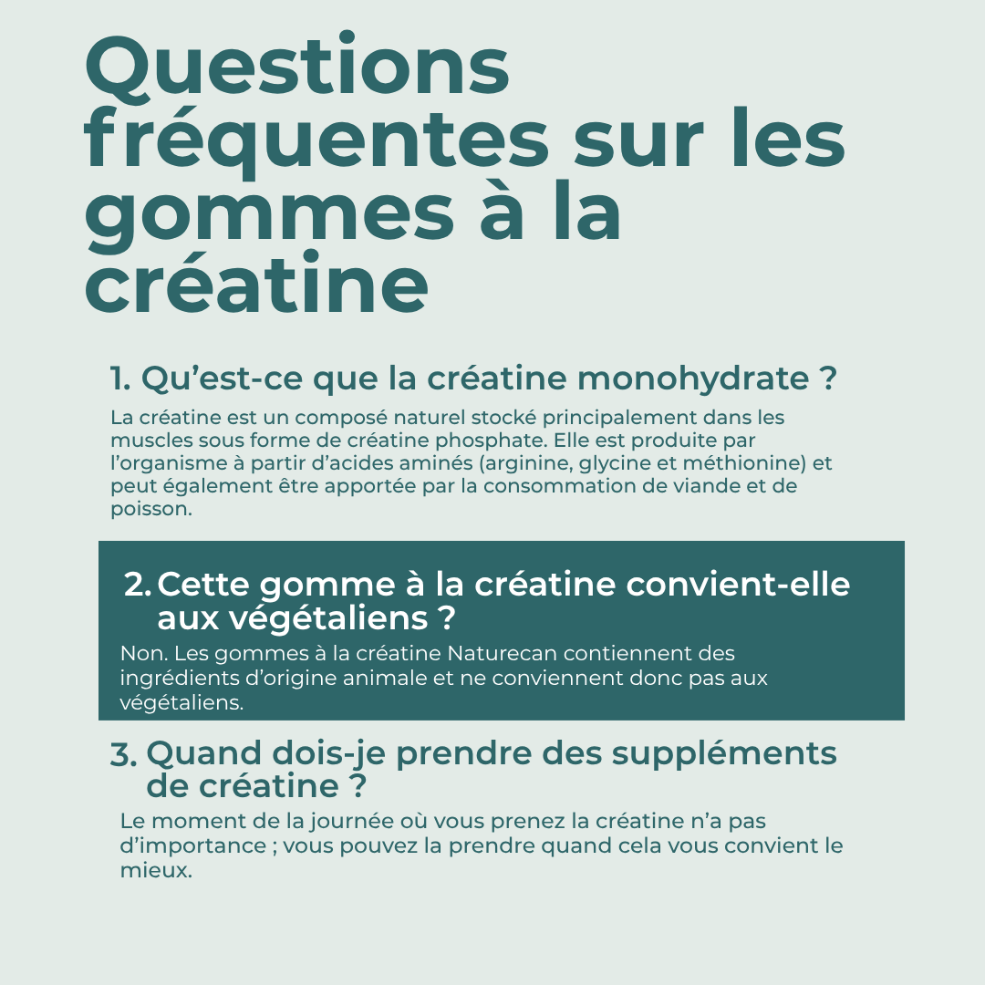 FAQ Gummies de créatine