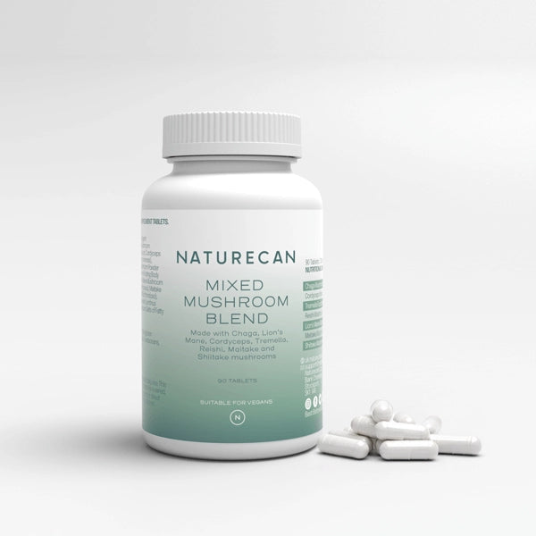 Complexe champignons comprimés avec Lions Mane, Chaga et Reishi