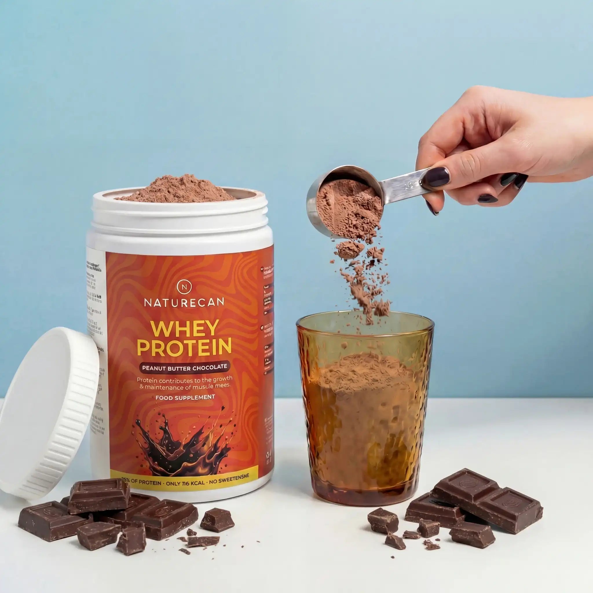 Protéines de lactosérum Beurre d'arachide naturecan